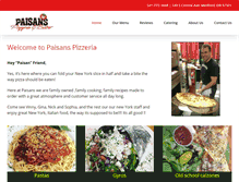 Tablet Screenshot of paisanspizzeria.com